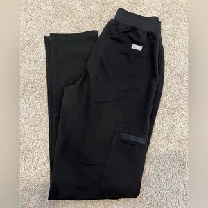 Figs straight leg pants, high waisted band, like new, size XXS